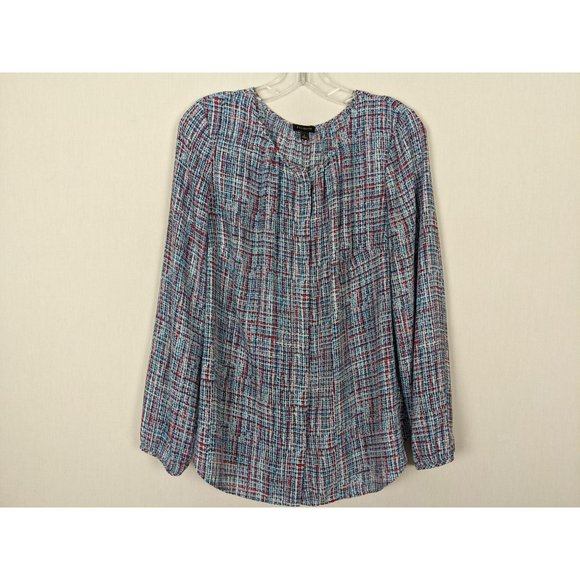 Talbots long sleeve hidden button tunic blouse L - Picture 5 of 7